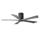 Matthews Fan Company Atlas Irene-5HLK 52" Textured Bronze Ceiling Mount Fan With Solid Wood Blade In Barnwood Tone Finish