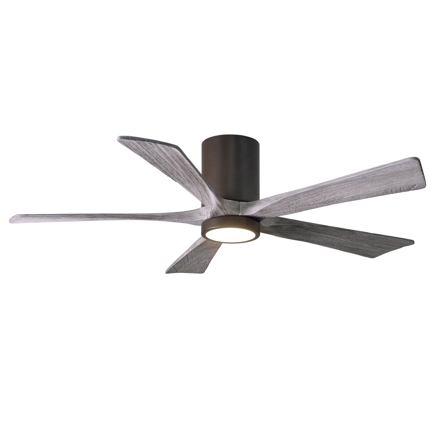 Matthews Fan Company Atlas Irene-5HLK 52" Textured Bronze Ceiling Mount Fan With Solid Wood Blade In Barnwood Tone Finish