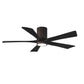 Matthews Fan Company Atlas Irene-5HLK 52" Textured Bronze Ceiling Mount Fan With Solid Wood Blade In Matte Black Finish