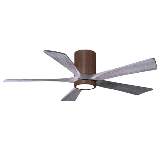 Matthews Fan Company Atlas Irene-5HLK 52" Walnut Tone Ceiling Mount Fan With Solid Wood Blade In Barnwood Tone Finish