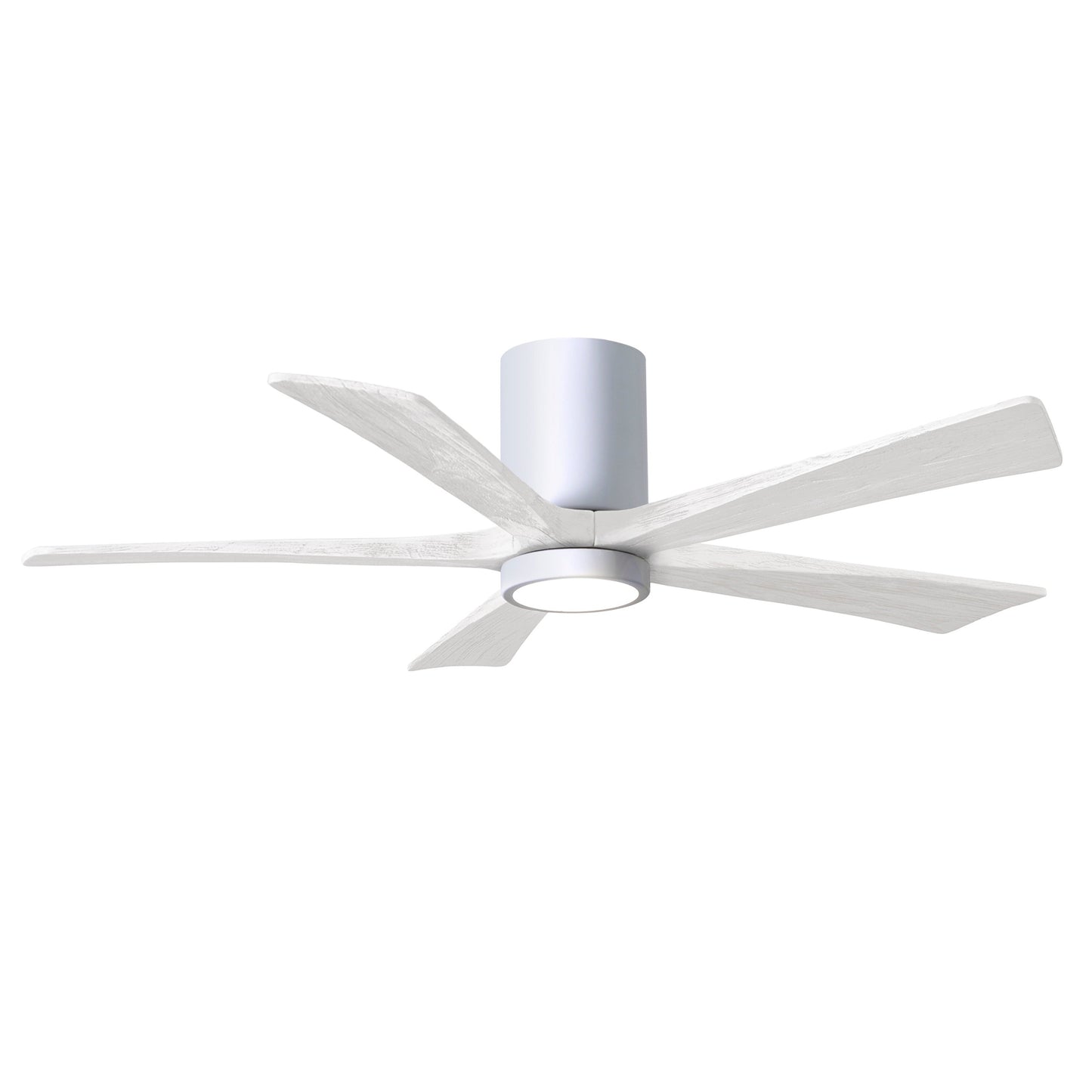 Matthews Fan Company Atlas Irene-5HLK 52" White Ceiling Mount Fan With Solid Wood Blade In Matte White Finish