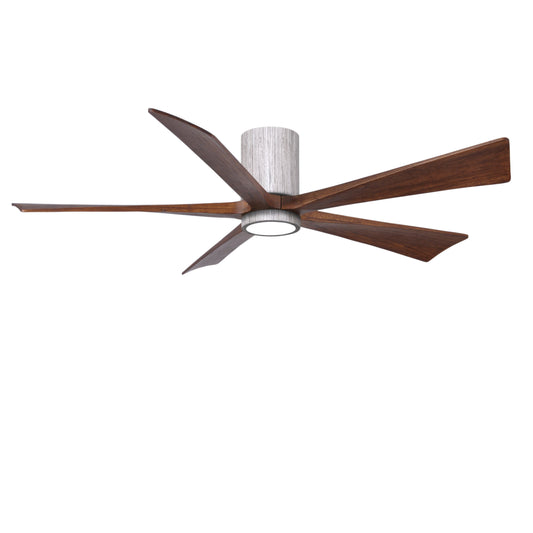 Matthews Fan Company Atlas Irene-5HLK 60" Barnwood Tone Ceiling Mount Fan With Solid Wood Blade In Walnut Tone Finish