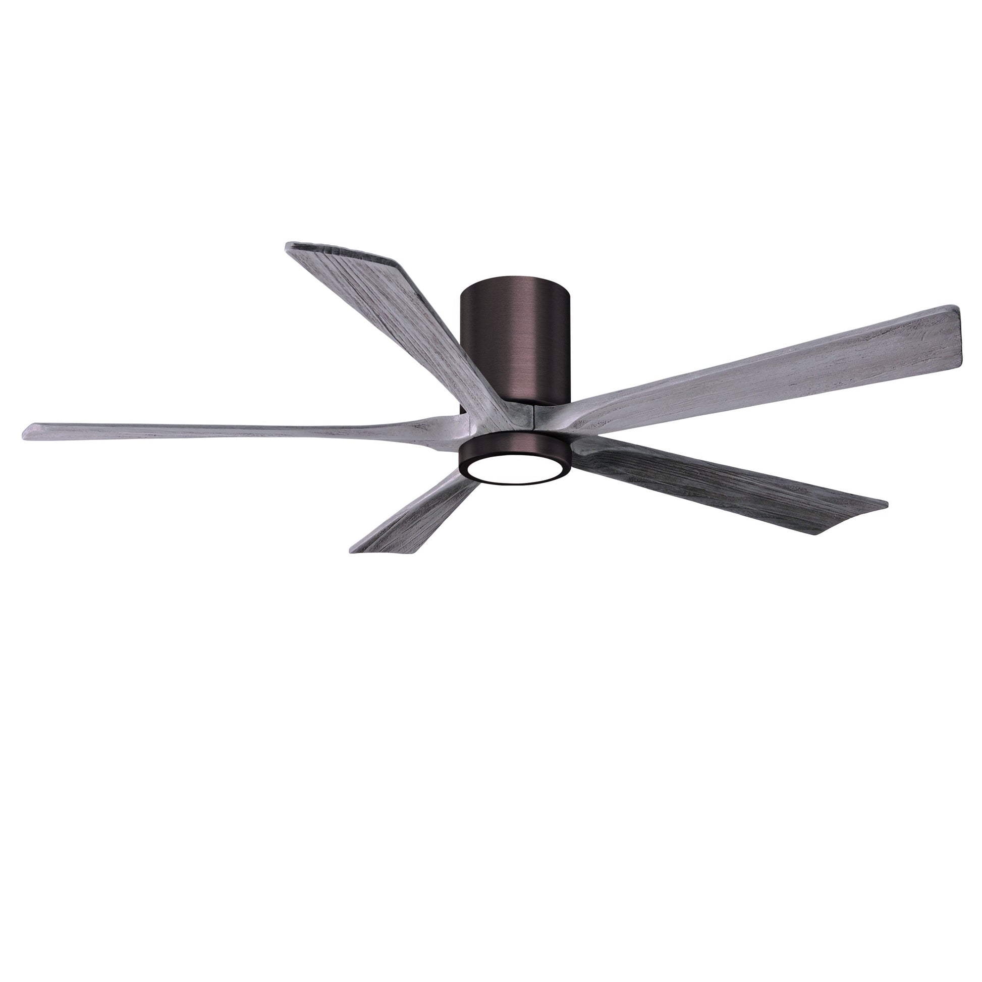 Matthews Fan Company Atlas Irene-5HLK 60" Brushed Bronze Ceiling Mount Fan With Solid Wood Blade In Barnwood Tone Finish