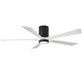 Matthews Fan Company Atlas Irene-5HLK 60" Matte Black Ceiling Mount Fan With Solid Wood Blade In Matte White Finish