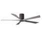 Matthews Fan Company Atlas Irene-5HLK 60" Textured Bronze Ceiling Mount Fan With Solid Wood Blade In Barnwood Tone Finish