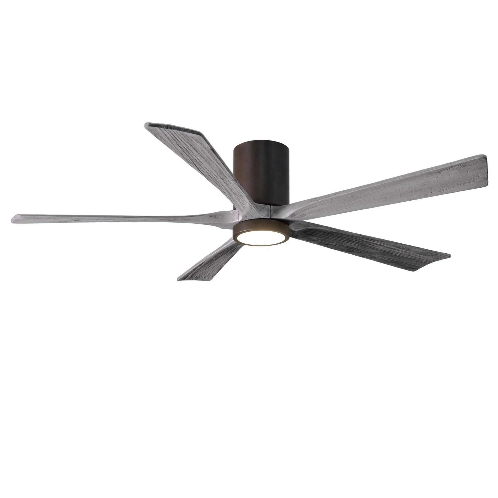 Matthews Fan Company Atlas Irene-5HLK 60" Textured Bronze Ceiling Mount Fan With Solid Wood Blade In Barnwood Tone Finish