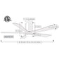Matthews Fan Company Atlas Irene-5HLK 60" Textured Bronze Ceiling Mount Fan With Solid Wood Blade In Walnut Tone Finish