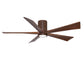 Matthews Fan Company Atlas Irene-5HLK 60" Walnut Tone Ceiling Mount Fan With Solid Wood Blade In Walnut Tone Finish