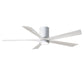 Matthews Fan Company Atlas Irene-5HLK 60" White Ceiling Mount Fan With Solid Wood Blade In Matte White Finish