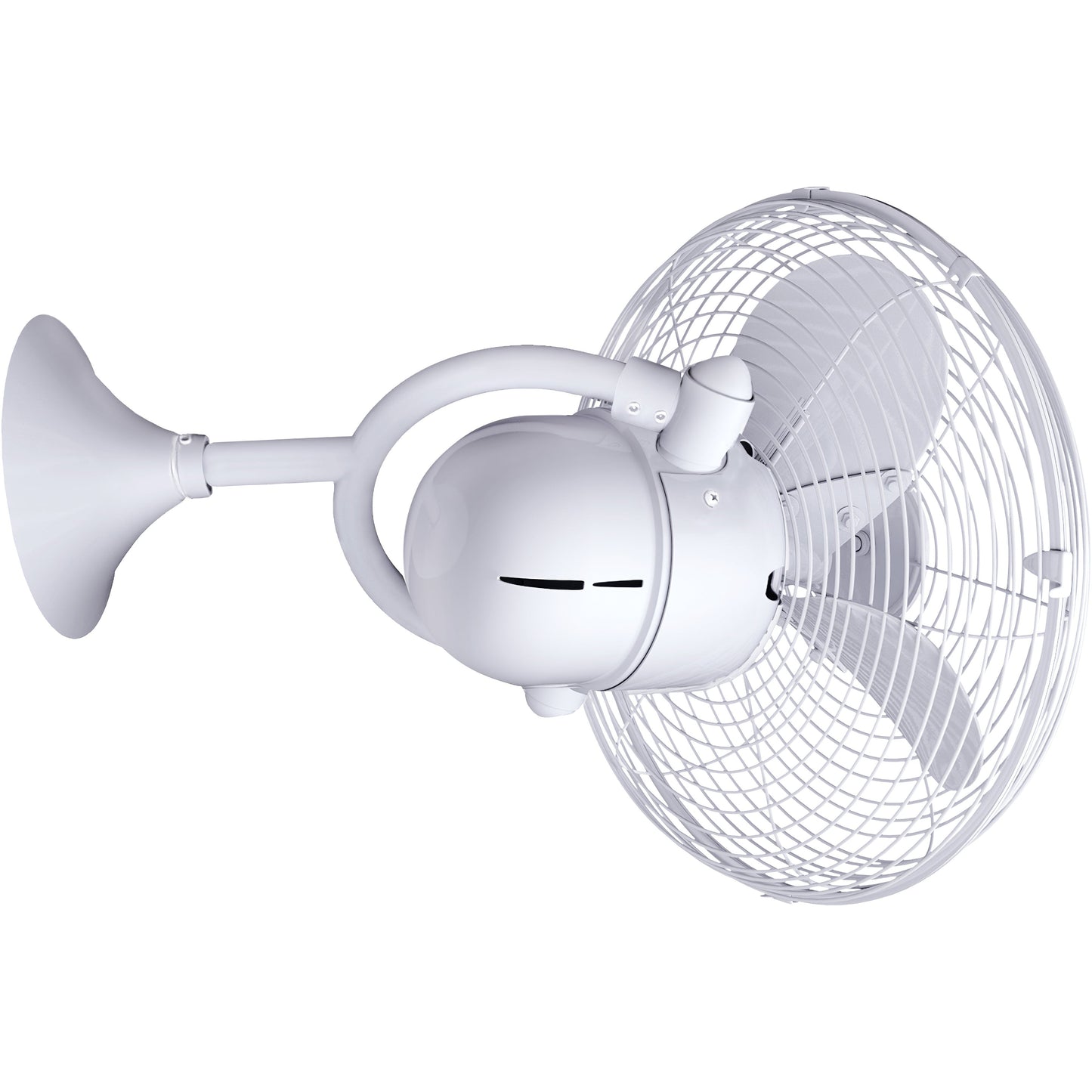 Matthews Fan Company Atlas Kaye 13" Gloss White Versatile Fan With Steel/ABS Blade In Gloss White Finish