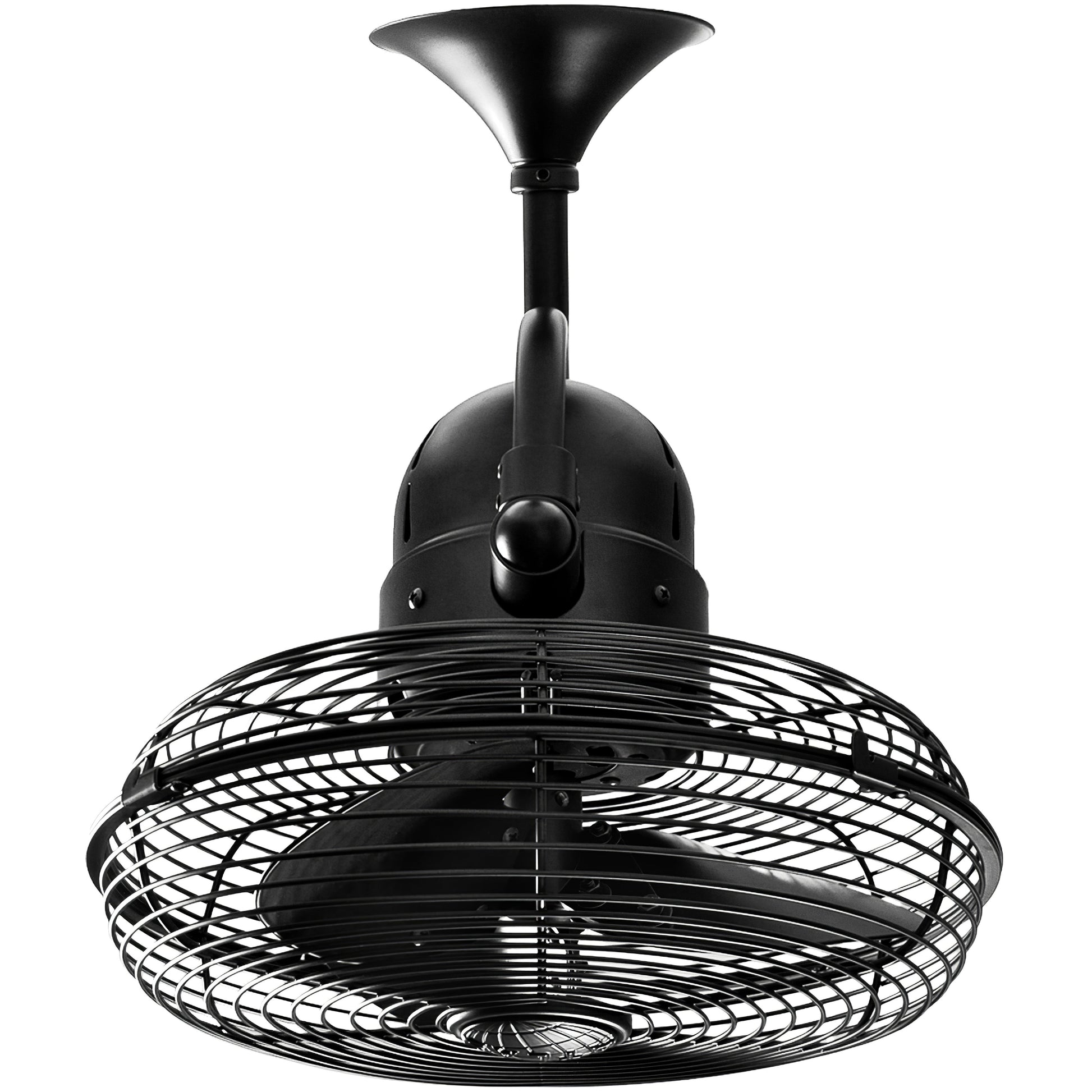 Matthews Fan Company Atlas Kaye 13" Matte Black Versatile Fan With Steel/ABS Blade In Matte Black Finish