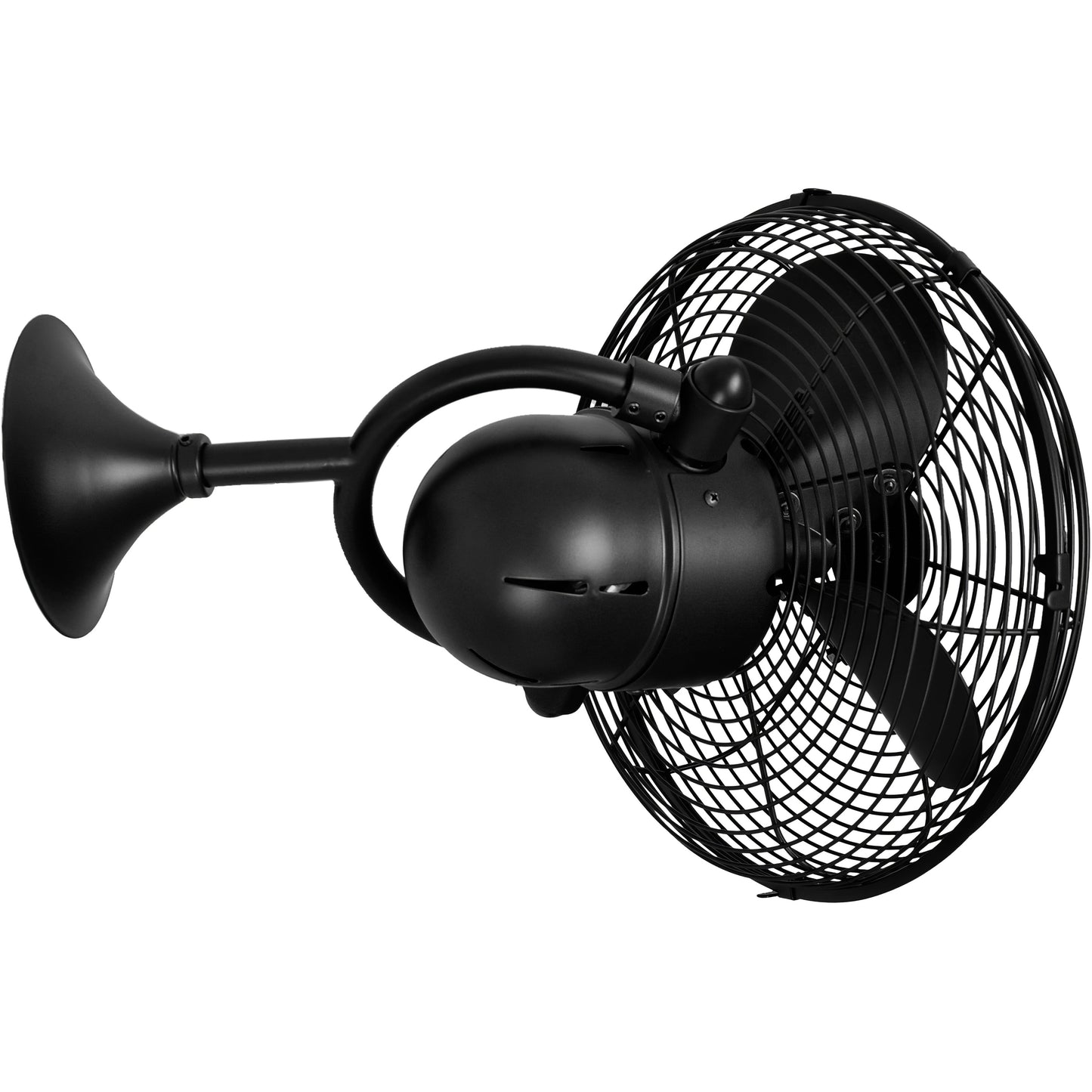 Matthews Fan Company Atlas Kaye 13" Matte Black Versatile Fan With Steel/ABS Blade In Matte Black Finish