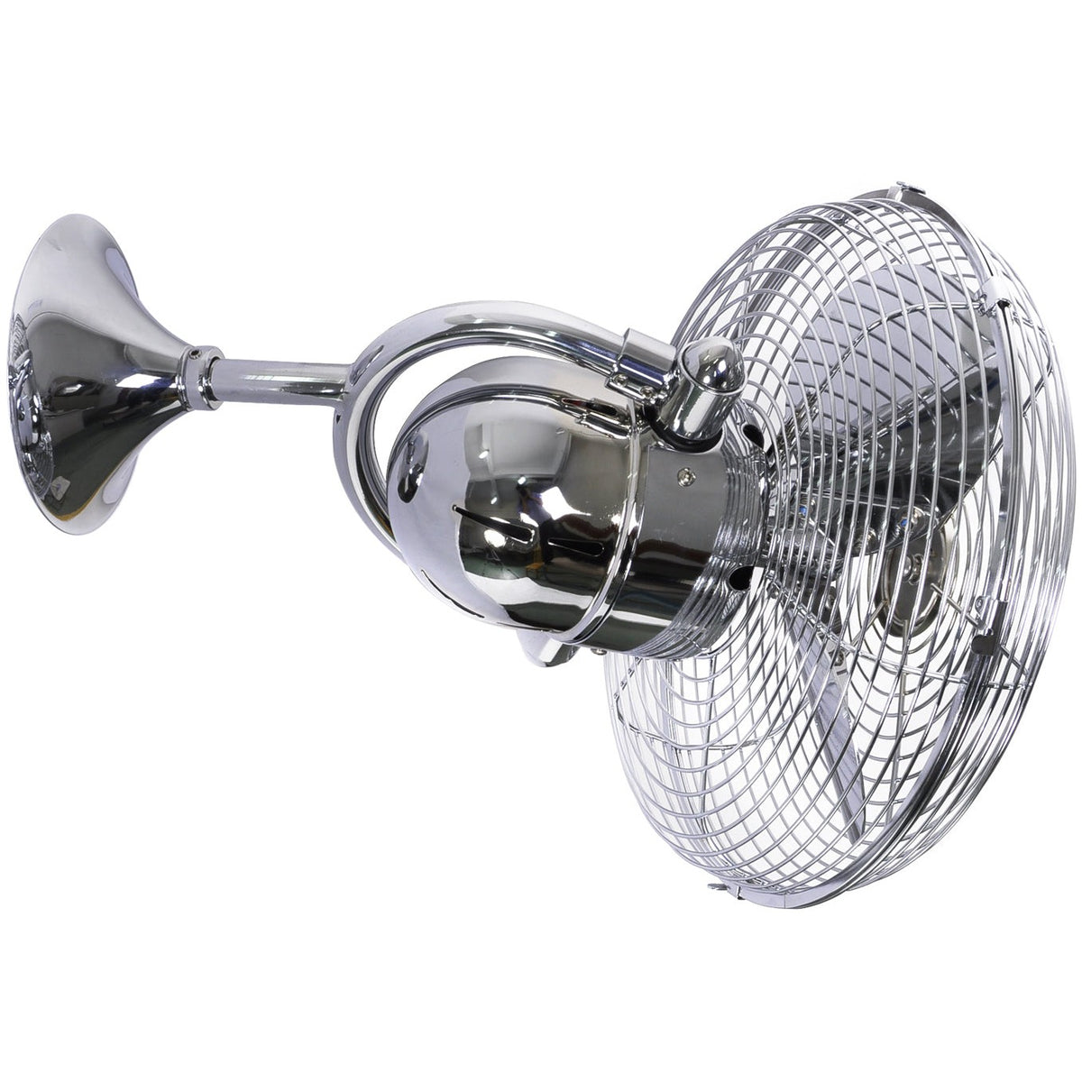 Matthews Fan Company Atlas Kaye 13" Polished Chrome Versatile Fan With Steel/ABS Blade In Polished Chrome Finish