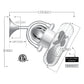 Matthews Fan Company Atlas Kaye 13" Polished Chrome Versatile Fan With Steel/ABS Blade In Polished Chrome Finish