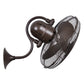 Matthews Fan Company Atlas Laura 16" Textured Bronze Oscillating Wall Fan With Steel/ABS Blade In Textured Bronze Finish