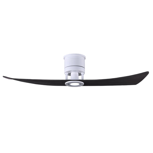 Matthews Fan Company Atlas Lindsay 52" Matte White Ceiling Fan With Solid Wood Blade In Matte Black Finish