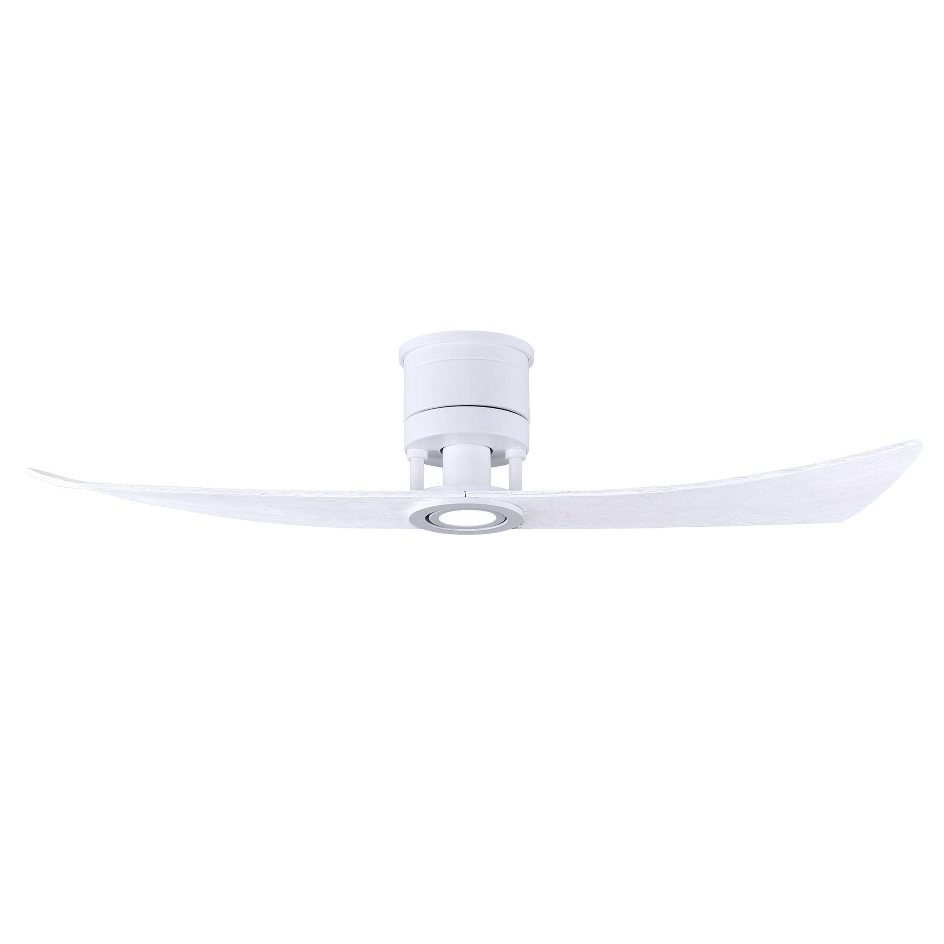 Matthews Fan Company Atlas Lindsay 52" Matte White Ceiling Fan With Solid Wood Blade In Matte White Finish