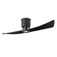 Matthews Fan Company Atlas Lindsay 52" Textured Bronze Ceiling Fan With Solid Wood Blade In Matte Black Finish