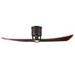 Matthews Fan Company Atlas Lindsay 52" Textured Bronze Ceiling Fan With Solid Wood Blade In Walnut Finish