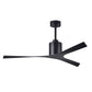 Matthews Fan Company Atlas Molly 56" Matte Black Ceiling Fan With ABS Blade In Matte Black Finish