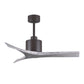 Matthews Fan Company Atlas Mollywood 42" Textured Bronze Ceiling Fan With Solid Wood Blade In Barnwood Tone Finish