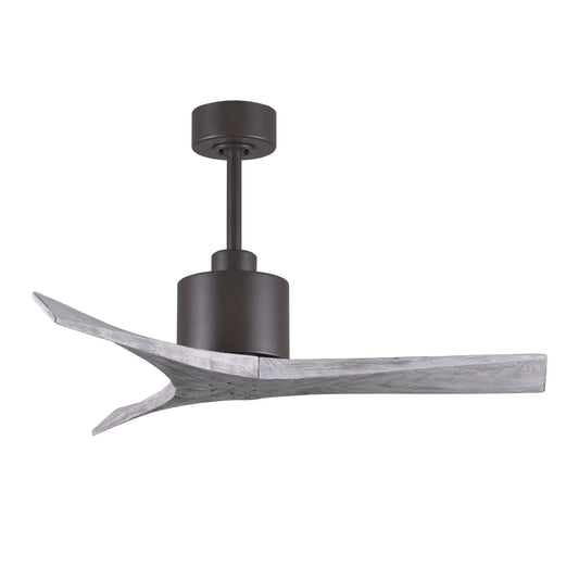 Matthews Fan Company Atlas Mollywood 42" Textured Bronze Ceiling Fan With Solid Wood Blade In Barnwood Tone Finish