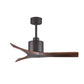 Matthews Fan Company Atlas Mollywood 42" Textured Bronze Ceiling Fan With Solid Wood Blade In Walnut Finish