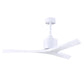 Matthews Fan Company Atlas Mollywood 52" Matte White Ceiling Fan With Solid Wood Blade In Matte White Finish