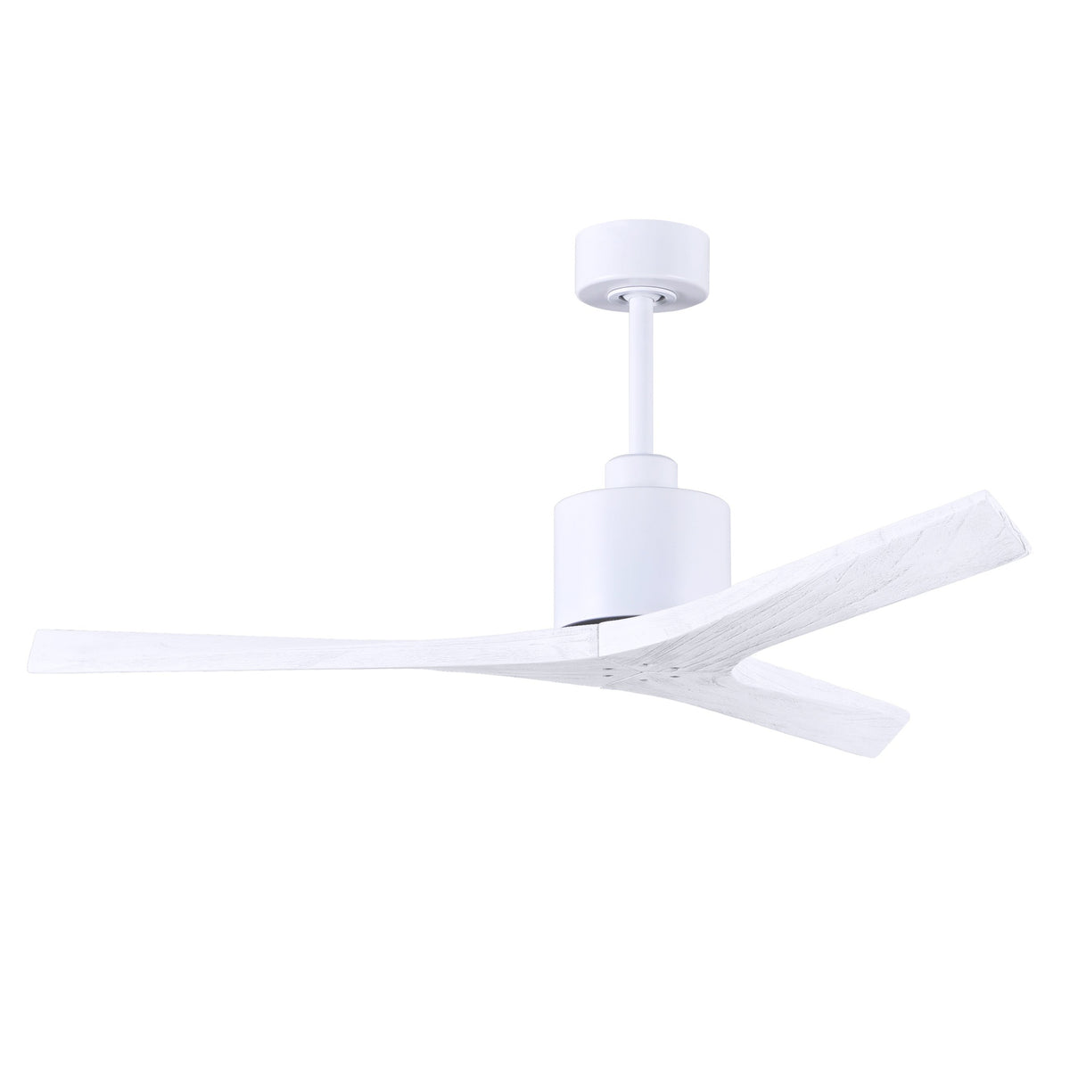Matthews Fan Company Atlas Mollywood 52" Matte White Ceiling Fan With Solid Wood Blade In Matte White Finish
