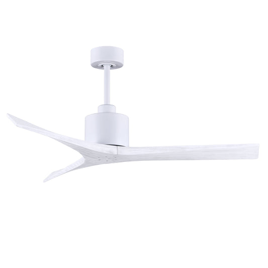 Matthews Fan Company Atlas Mollywood 52" Matte White Ceiling Fan With Solid Wood Blade In Matte White Finish