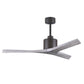 Matthews Fan Company Atlas Mollywood 52" Textured Bronze Ceiling Fan With Solid Wood Blade In Barnwood Tone Finish