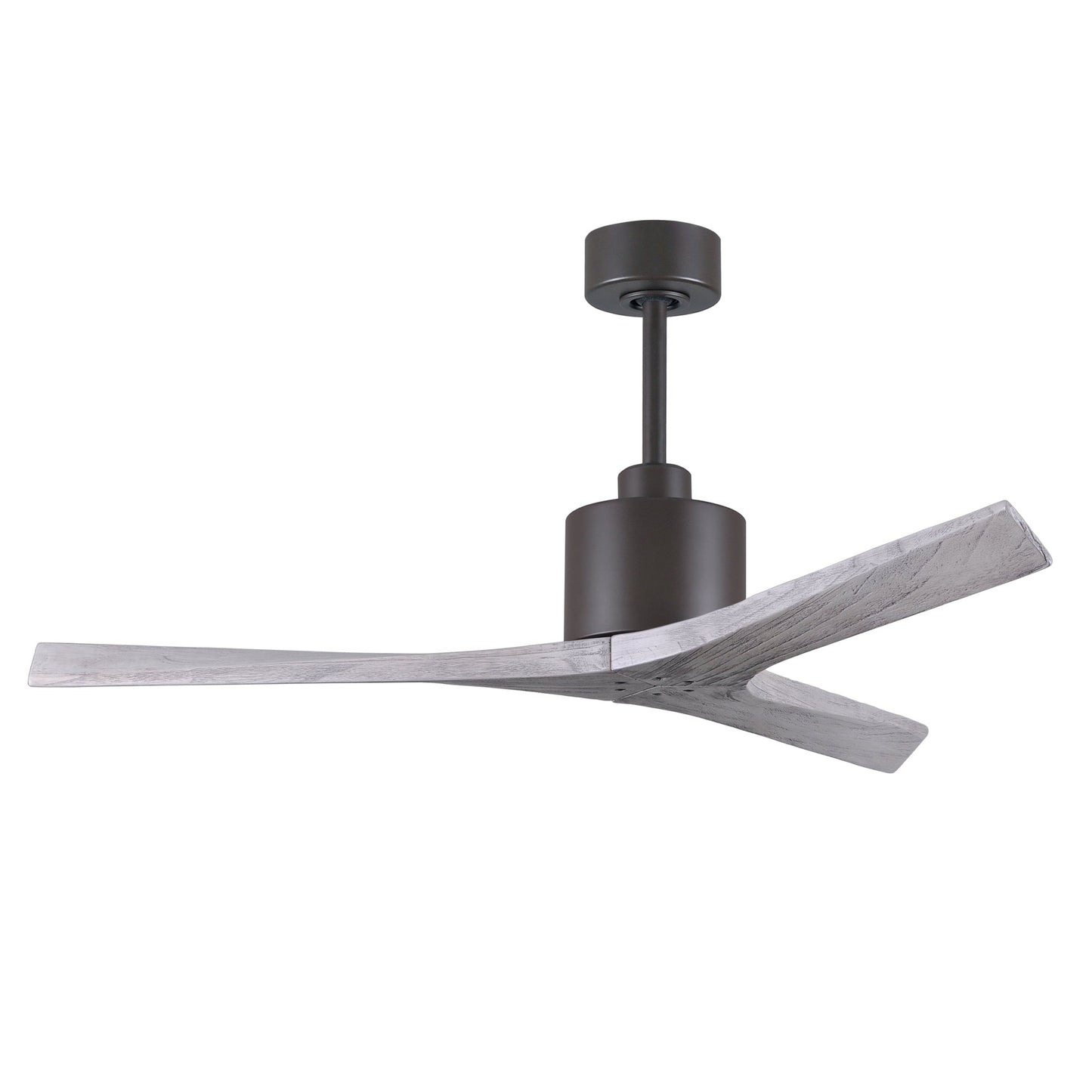 Matthews Fan Company Atlas Mollywood 52" Textured Bronze Ceiling Fan With Solid Wood Blade In Barnwood Tone Finish
