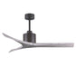 Matthews Fan Company Atlas Mollywood 52" Textured Bronze Ceiling Fan With Solid Wood Blade In Barnwood Tone Finish