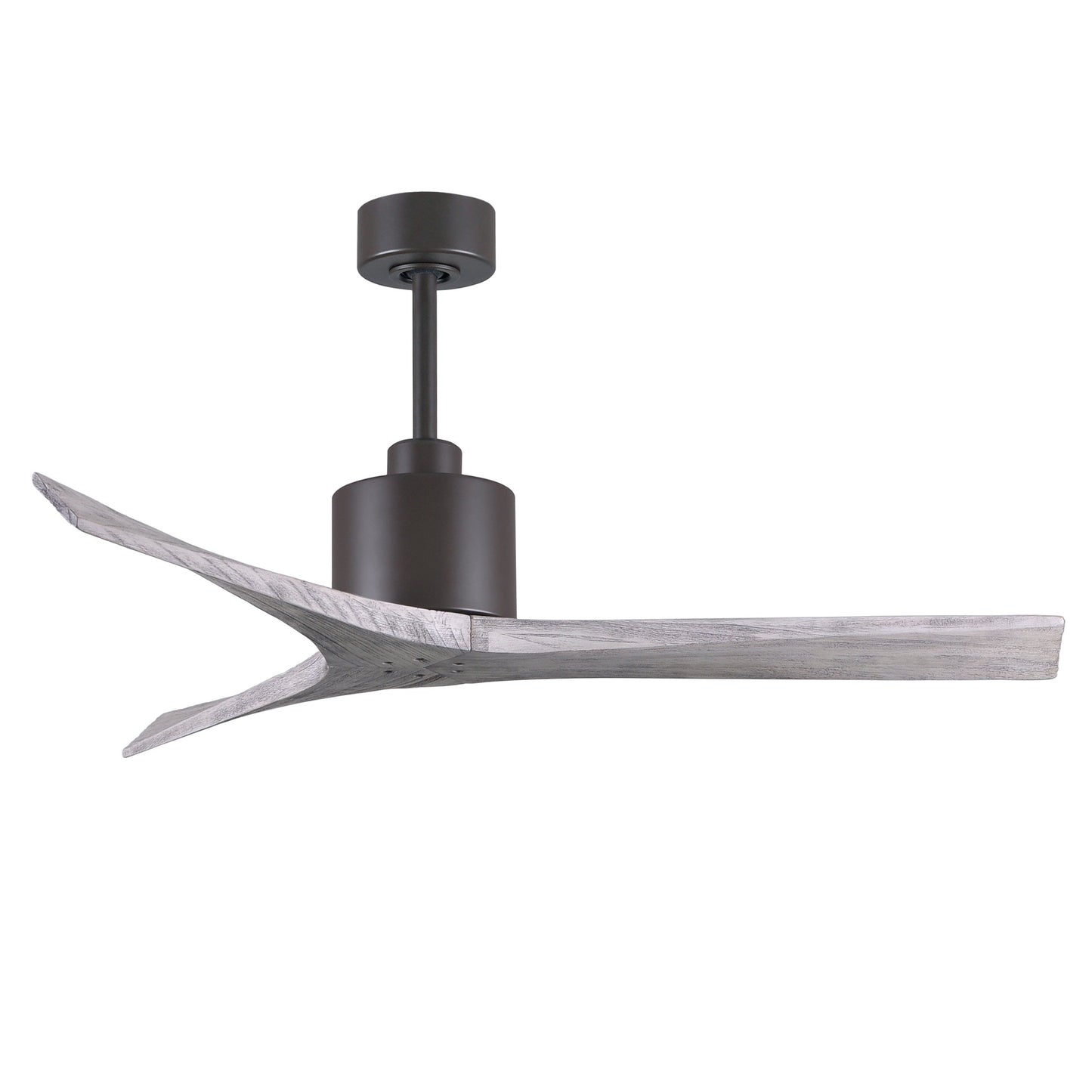 Matthews Fan Company Atlas Mollywood 52" Textured Bronze Ceiling Fan With Solid Wood Blade In Barnwood Tone Finish