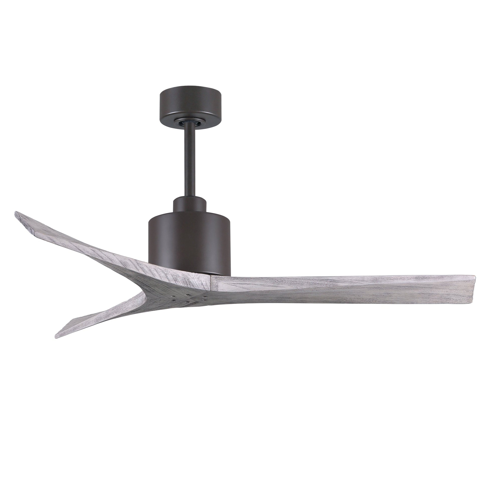 Matthews Fan Company Atlas Mollywood 52" Textured Bronze Ceiling Fan With Solid Wood Blade In Barnwood Tone Finish