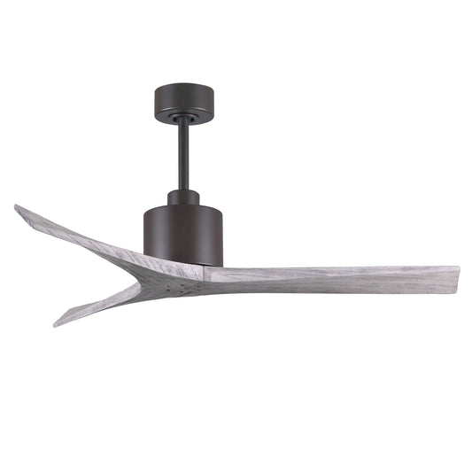 Matthews Fan Company Atlas Mollywood 52" Textured Bronze Ceiling Fan With Solid Wood Blade In Barnwood Tone Finish