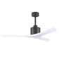 Matthews Fan Company Atlas Mollywood 52" Textured Bronze Ceiling Fan With Solid Wood Blade In Matte White Finish
