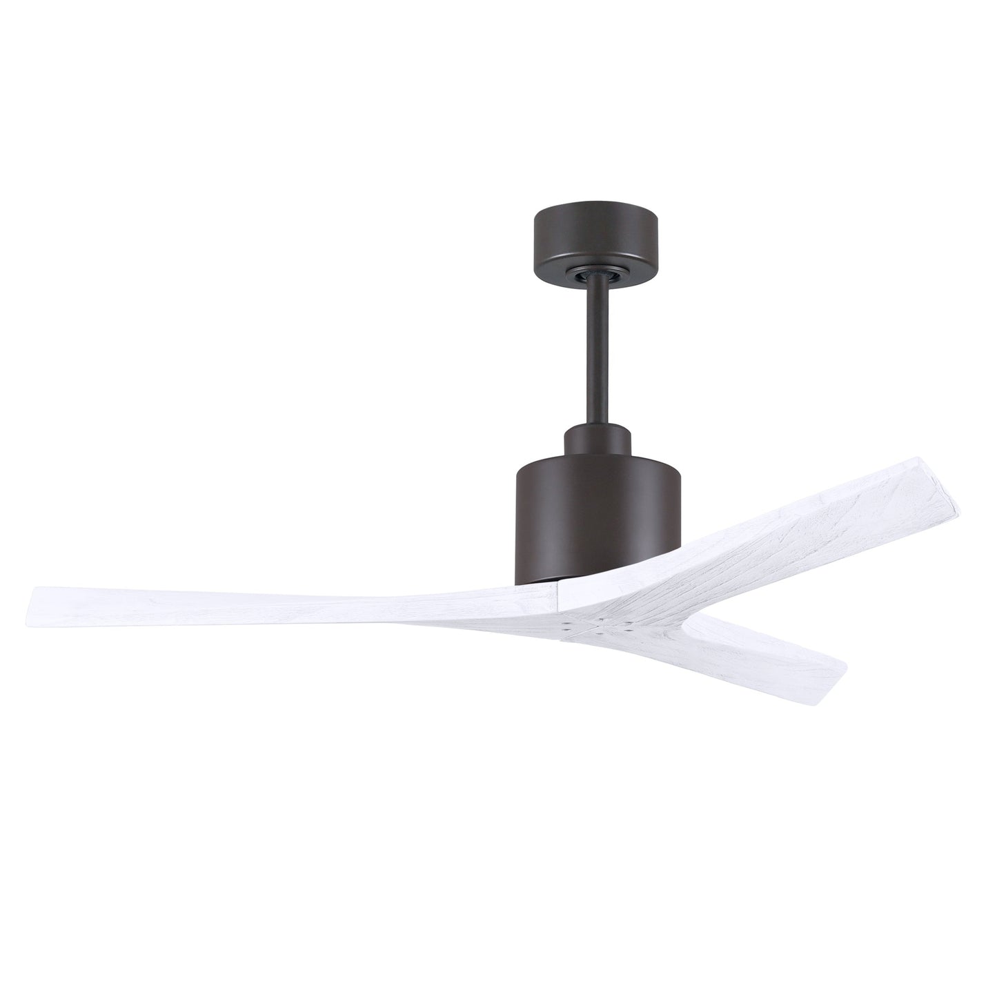 Matthews Fan Company Atlas Mollywood 52" Textured Bronze Ceiling Fan With Solid Wood Blade In Matte White Finish
