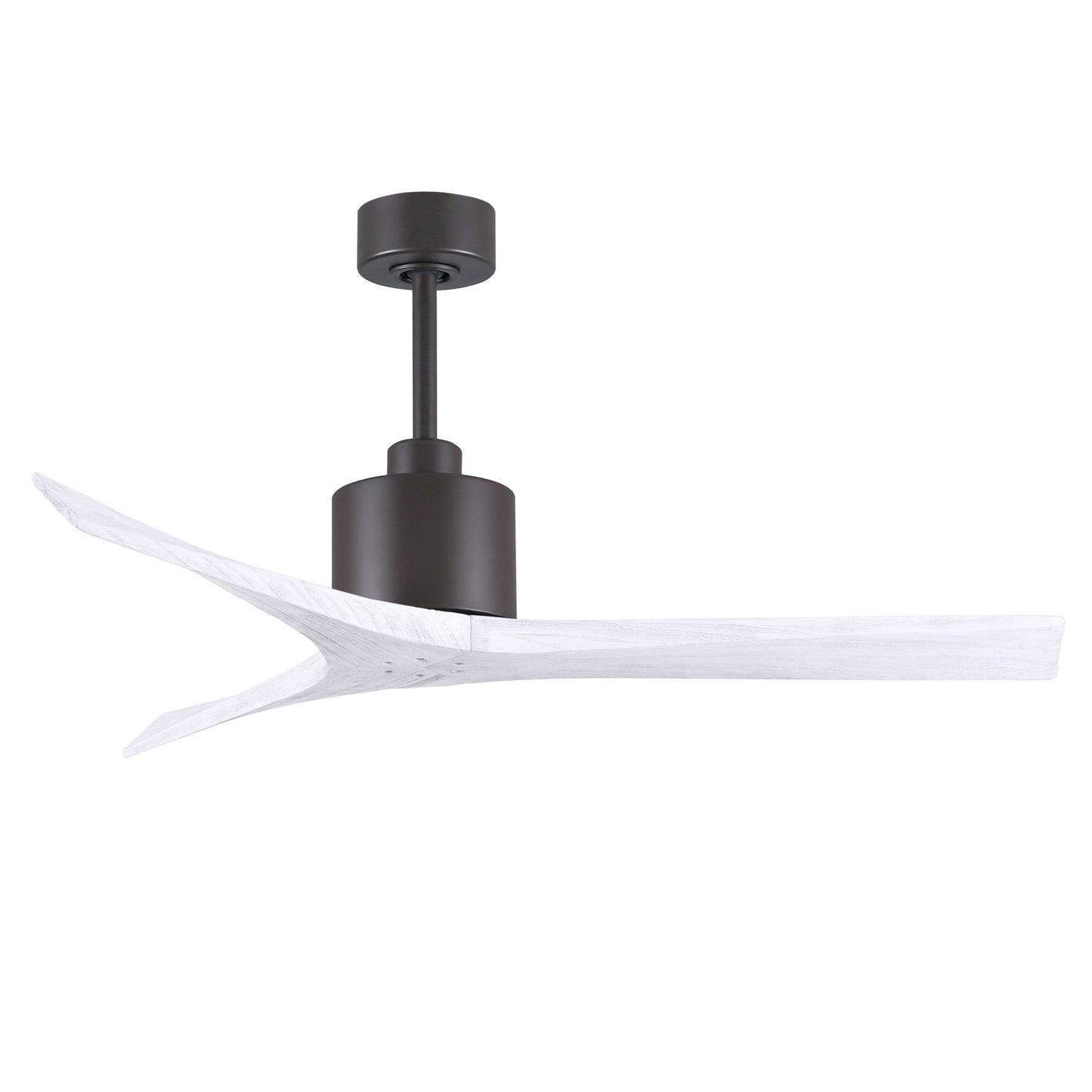 Matthews Fan Company Atlas Mollywood 52" Textured Bronze Ceiling Fan With Solid Wood Blade In Matte White Finish