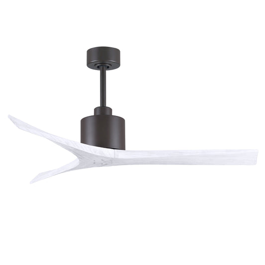 Matthews Fan Company Atlas Mollywood 52" Textured Bronze Ceiling Fan With Solid Wood Blade In Matte White Finish