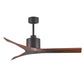 Matthews Fan Company Atlas Mollywood 52" Textured Bronze Ceiling Fan With Solid Wood Blade In Walnut Finish