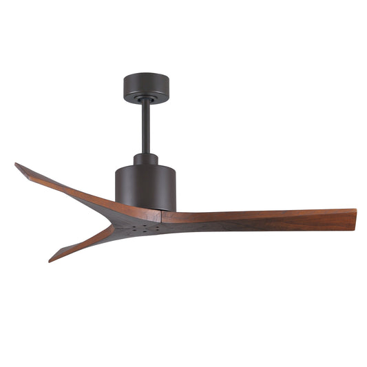 Matthews Fan Company Atlas Mollywood 52" Textured Bronze Ceiling Fan With Solid Wood Blade In Walnut Finish