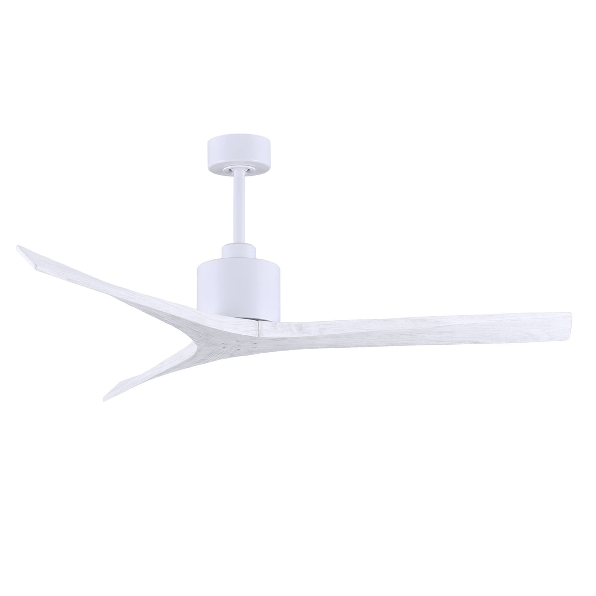 Matthews Fan Company Atlas Mollywood 60" Matte White Ceiling Fan With Solid Wood Blade In Matte White Finish