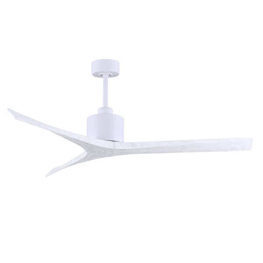 Matthews Fan Company Atlas Mollywood 60" Matte White Ceiling Fan With Solid Wood Blade In Matte White Finish