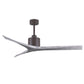 Matthews Fan Company Atlas Mollywood 60" Textured Bronze Ceiling Fan With Solid Wood Blade In Barnwood Tone Finish