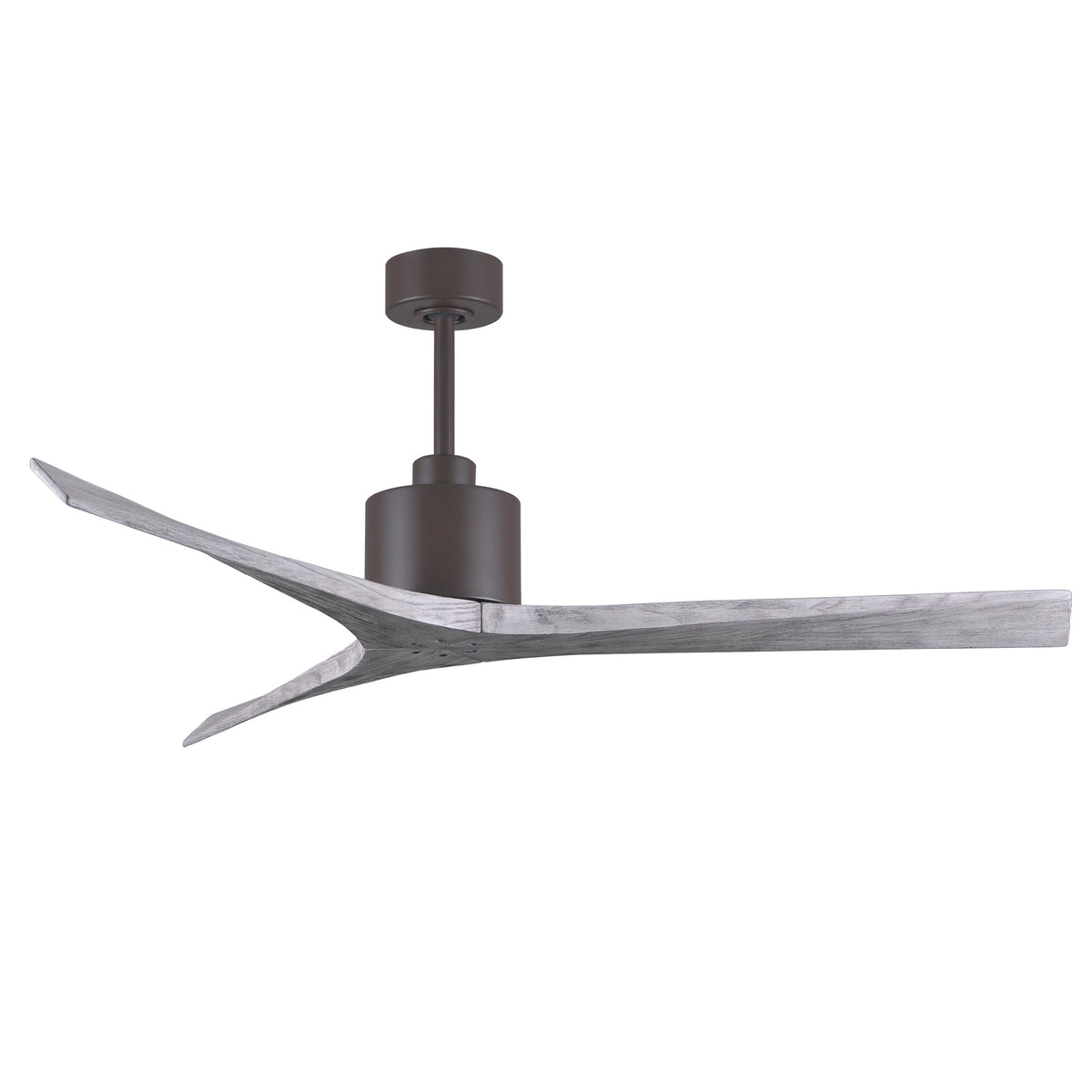 Matthews Fan Company Atlas Mollywood 60" Textured Bronze Ceiling Fan With Solid Wood Blade In Barnwood Tone Finish