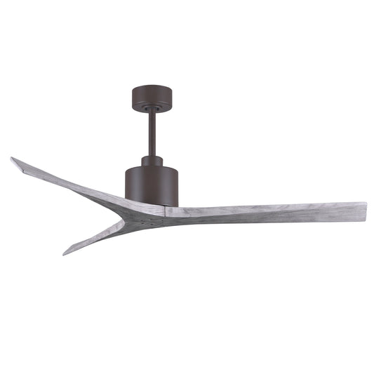 Matthews Fan Company Atlas Mollywood 60" Textured Bronze Ceiling Fan With Solid Wood Blade In Barnwood Tone Finish