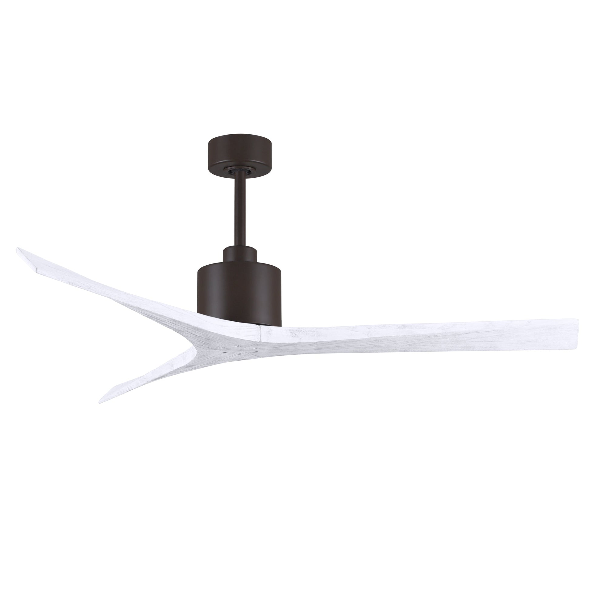 Matthews Fan Company Atlas Mollywood 60" Textured Bronze Ceiling Fan With Solid Wood Blade In Matte White Finish