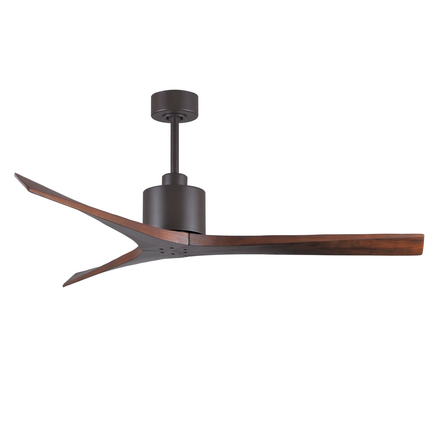 Matthews Fan Company Atlas Mollywood 60" Textured Bronze Ceiling Fan With Solid Wood Blade In Walnut Finish