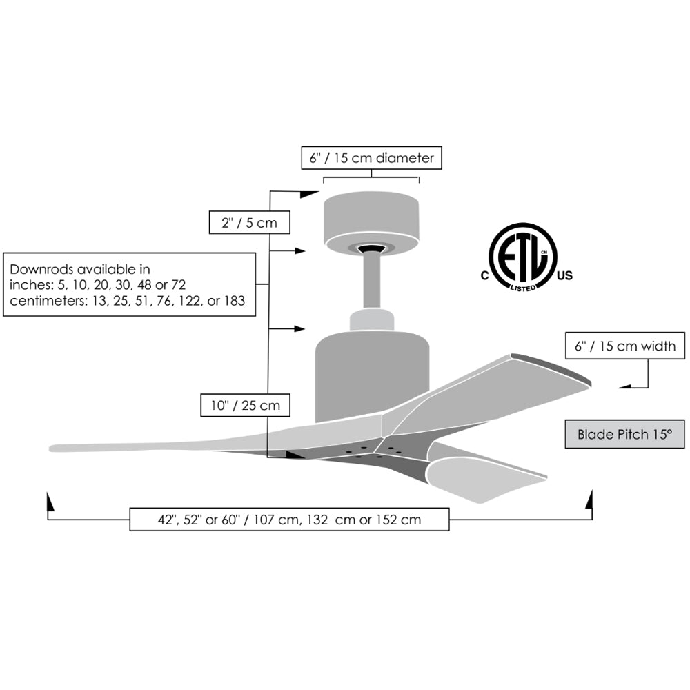 Matthews Fan Company Atlas Nan 42" Brushed Brass Ceiling Fan With Solid Wood Blade In Barnwood Tone Finish